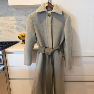 Vince belted wool wrap coat